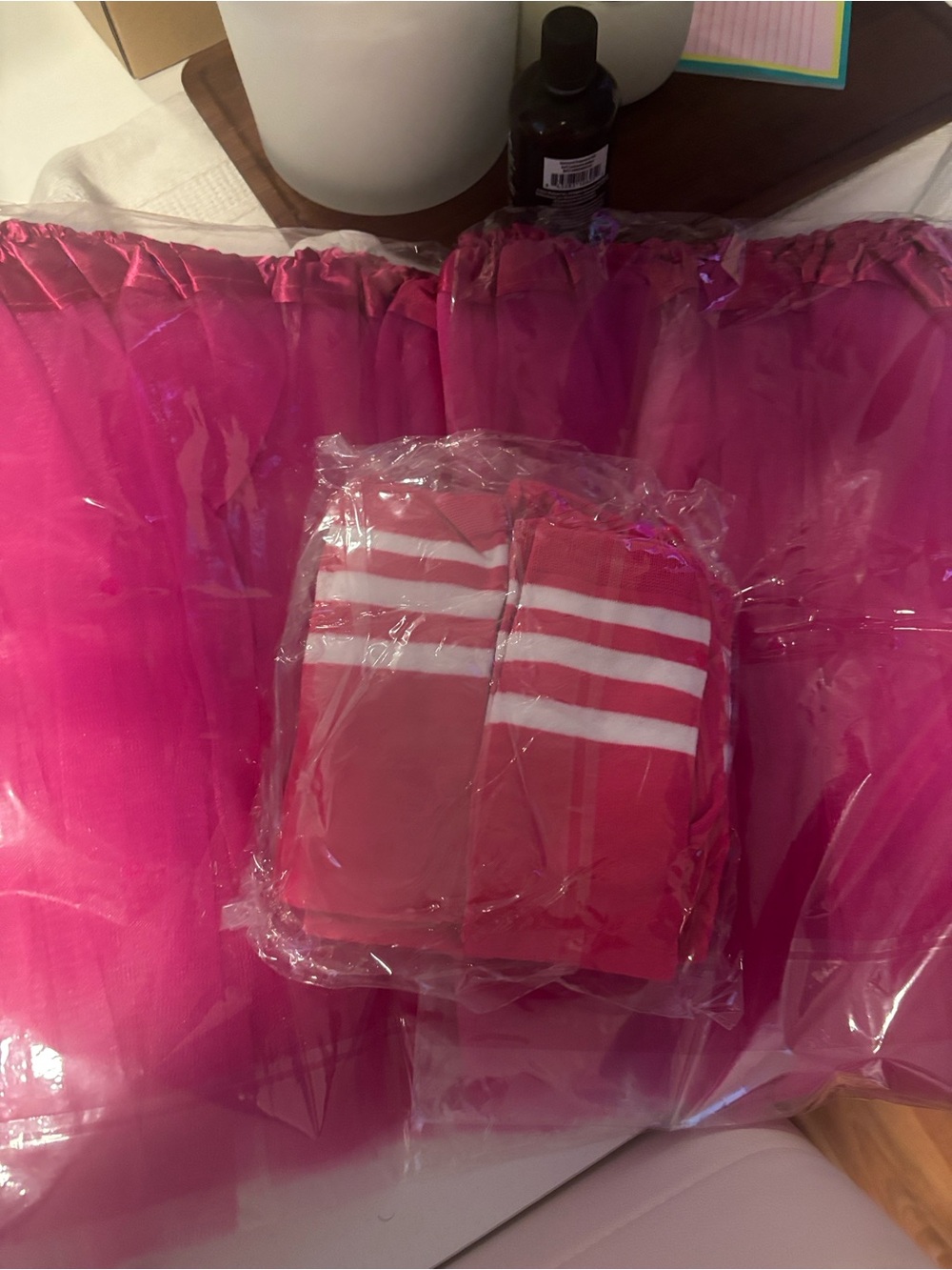 Kids Pink Tutu Costume with Matching Pink Knee Socks